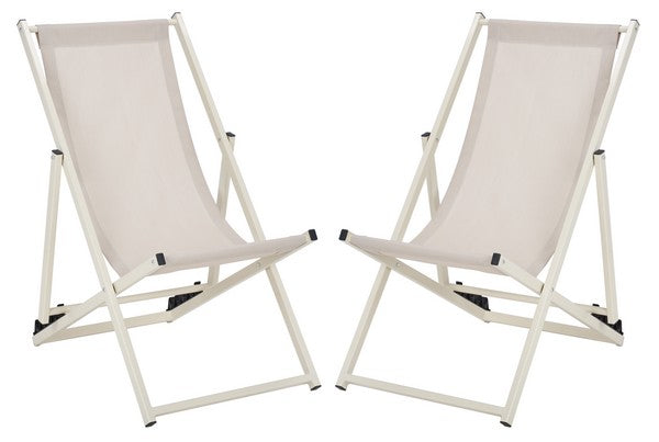 Breslin Set Of 2 Sling Chairs/Beige