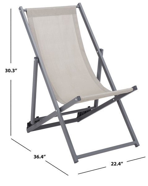 Breslin Set Of 2 Sling Chairs/Grey