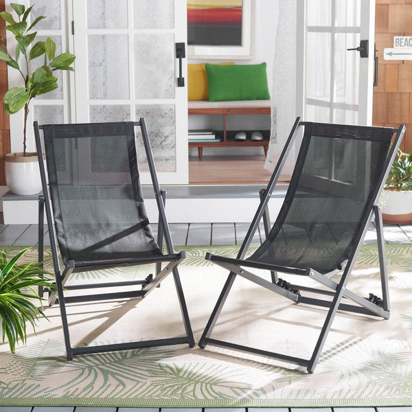 Breslin Set Of 2 Sling Chairs/Black