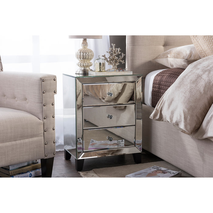 Hollywood Modern Mirrored Nightstand - Cool Stuff & Accessories