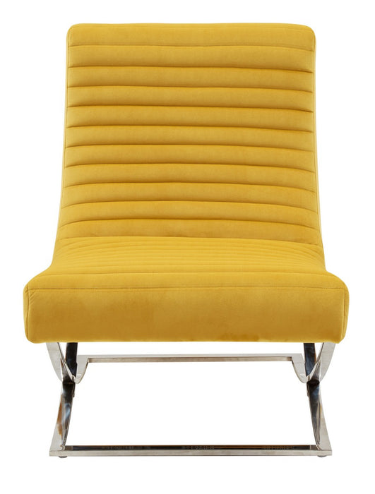 Ramsay Tufted Velvet Accent Chair/Yellow