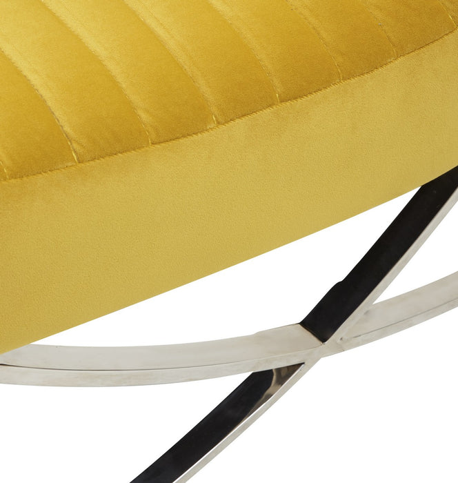 Ramsay Tufted Velvet Accent Chair/Yellow