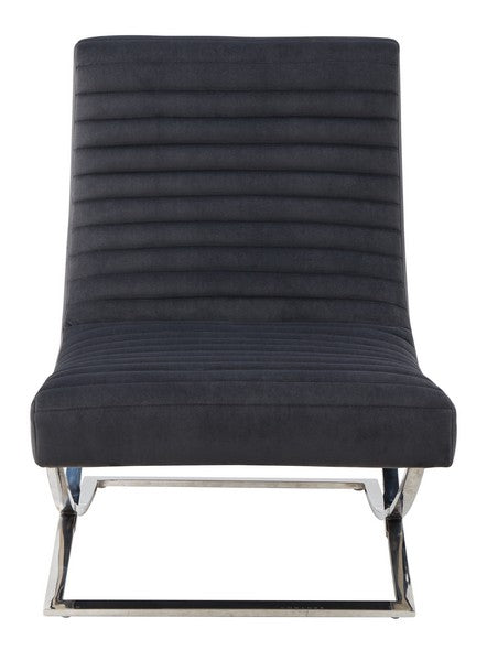 Ramsay Tufted Velvet Accent Chair/ Dark Grey