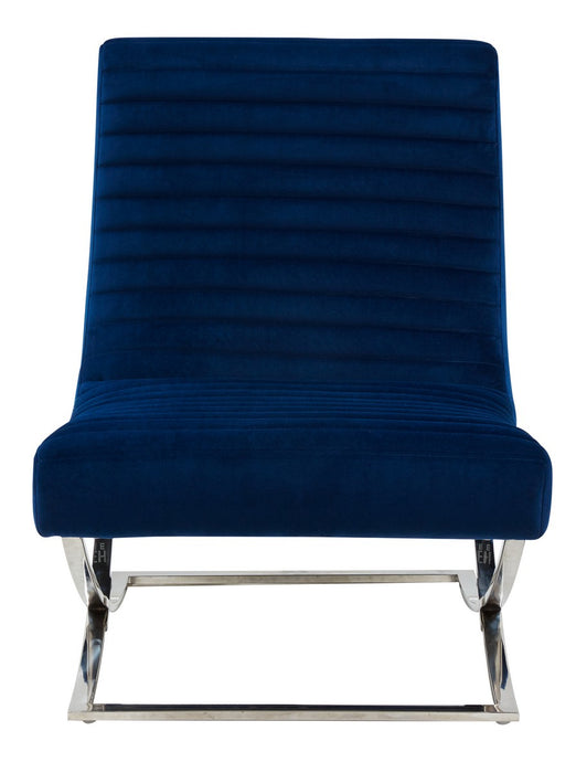 Ramsay Tufted Velvet Accent Chair/Navy