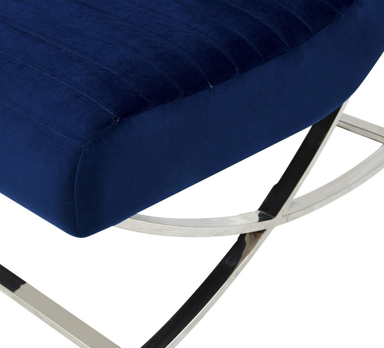 Ramsay Tufted Velvet Accent Chair/Navy