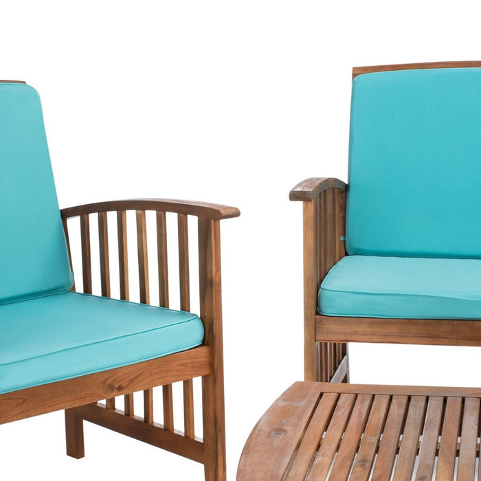 Rocklin 4 Pc Outdoor Set/Aqua Cushion