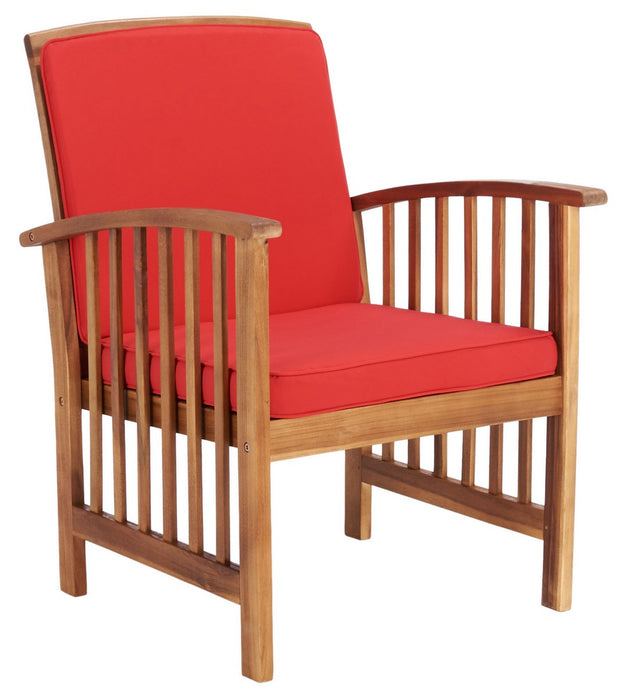 Rocklin 4 Pc Outdoor Set/Red Cushion