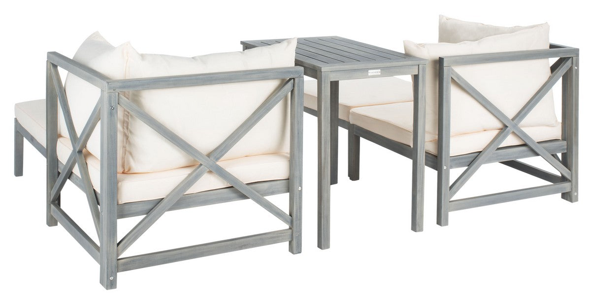 Ronson 5 Pc Sectional Set/Ash Grey