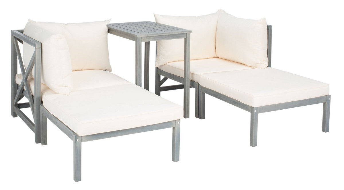 Ronson 5 Pc Sectional Set/Ash Grey