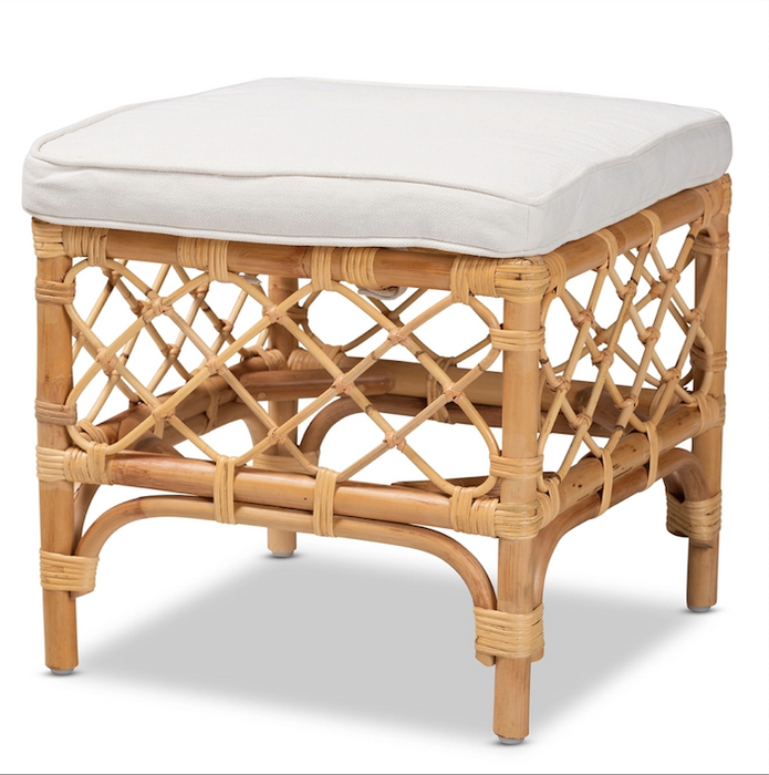 Orchard Rattan Ottoman