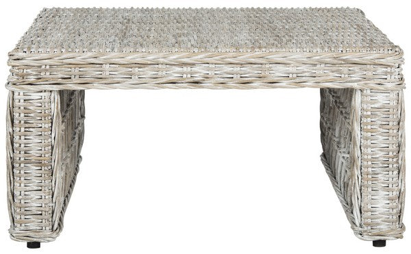 Shila Wicker Coffee Table/White