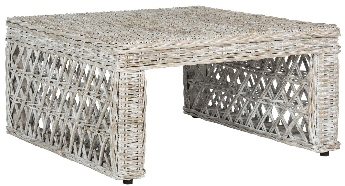 Shila Wicker Coffee Table/White