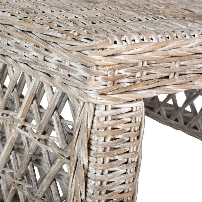 Shila Wicker Coffee Table/White