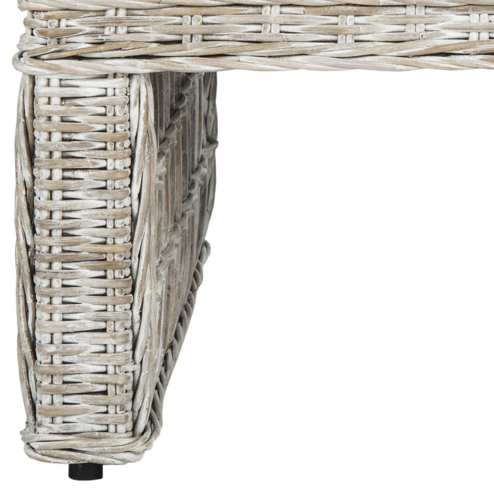 Shila Wicker Coffee Table/White