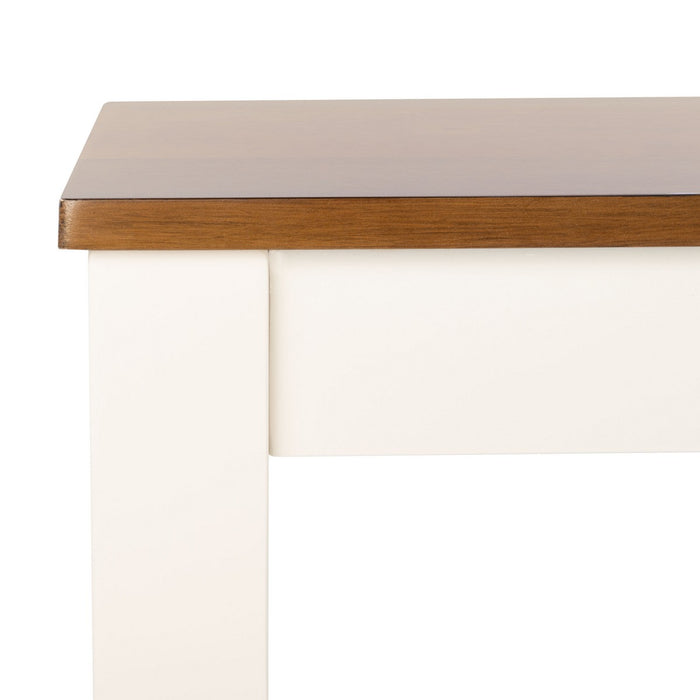 Silio Rectangle Dining Table/White/Natural