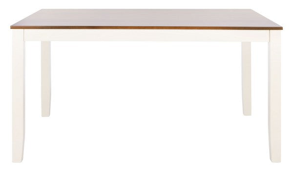 Silio Rectangle Dining Table/White/Natural