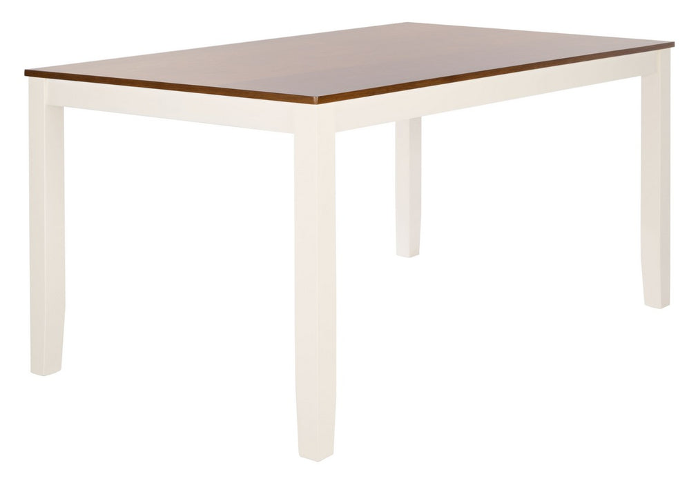 Silio Rectangle Dining Table/White/Natural