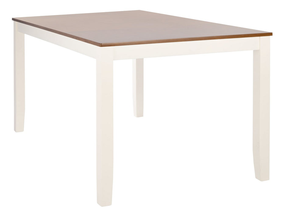 Silio Rectangle Dining Table/White/Natural