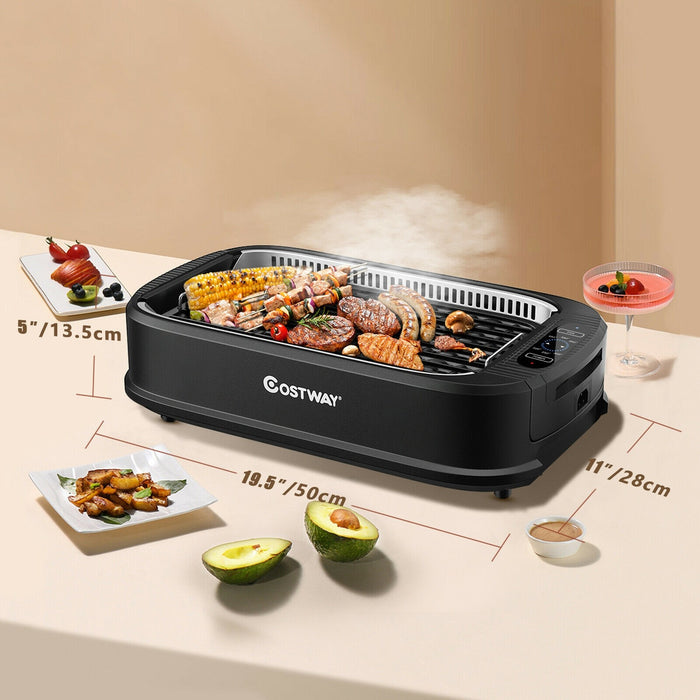Electric Barbecue Grill Smokeless BBQ Oven Countertop Grills for Indoor  Family Party Outdoor Picnic Camping Stainless Steel