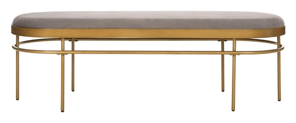 Sylva Oval Bench/Grey/Gold