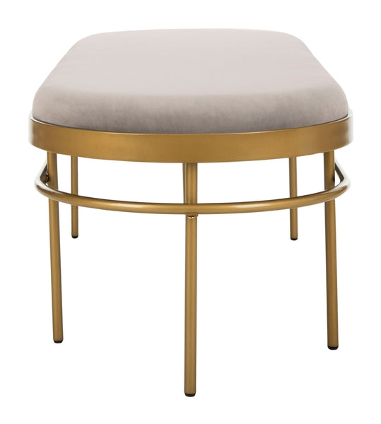Sylva Oval Bench/Grey/Gold