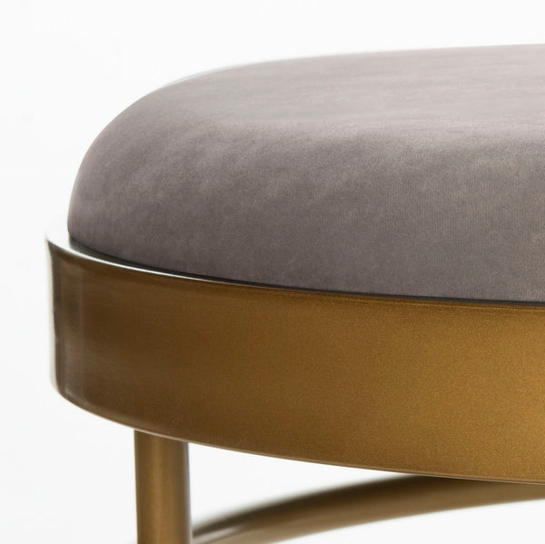 Sylva Oval Bench/Grey/Gold