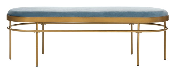 Sylva Oval Bench/Slate Blue/Gold