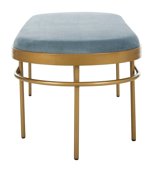 Sylva Oval Bench/Slate Blue/Gold