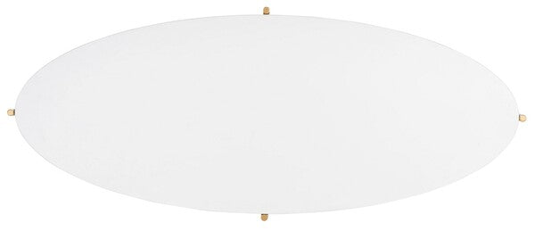 Taliyah Oval Coffee Table/White Gold