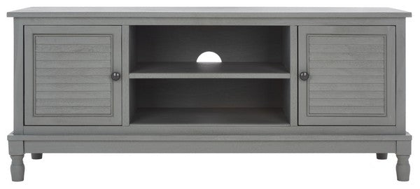 Tate 2 Door 1 Shelf Media Stand/Distressed Grey
