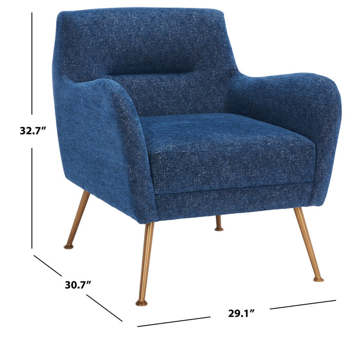 Tilbrook Arm Chair/Navy Gold