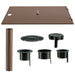 Portable 50 lbs Umbrella Base Stand with Handle and Wheels for Patio Square - Cool Stuff & Accessories
