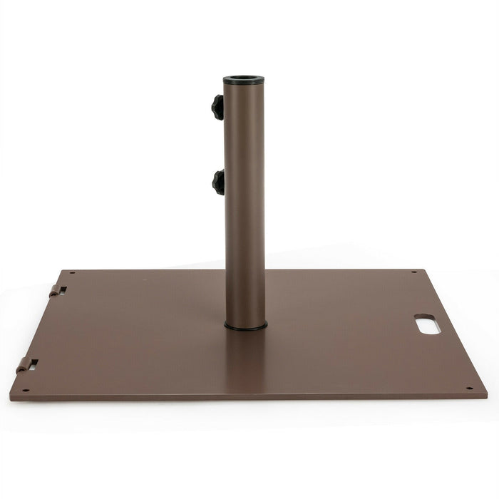 Portable 50 lbs Umbrella Base Stand with Handle and Wheels for Patio Square - Cool Stuff & Accessories