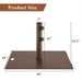 Portable 50 lbs Umbrella Base Stand with Handle and Wheels for Patio Square - Cool Stuff & Accessories