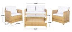 Vellor 4pc Living Set/ Natural White - Cool Stuff & Accessories