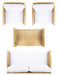 Vellor 4pc Living Set/ Natural White - Cool Stuff & Accessories