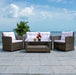 Vellor 4pc Living Set/ Grey Brown White - Cool Stuff & Accessories