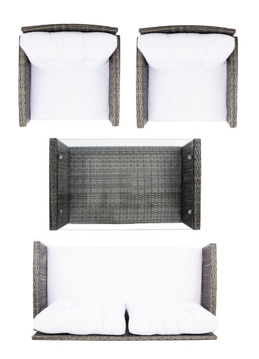 Vellor 4pc Living Set/ Grey Brown White - Cool Stuff & Accessories