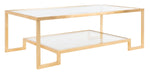 Vivian Rectangle Gold Leaf Coffee Table - Cool Stuff & Accessories