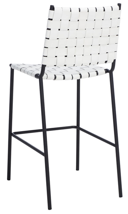 Bahari Woven Counter Stool/White Black