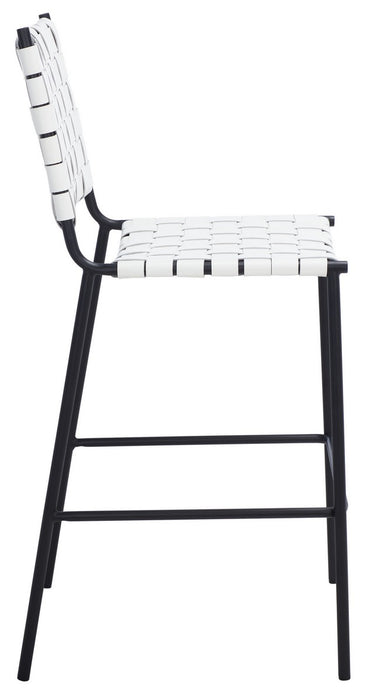 Bahari Woven Counter Stool/White Black