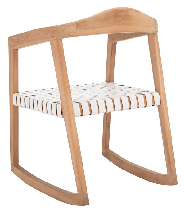 Willa Rocking Dining Chair/White Natural