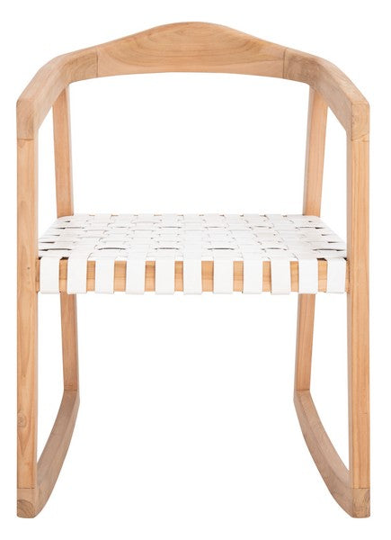 Willa Rocking Dining Chair/White Natural