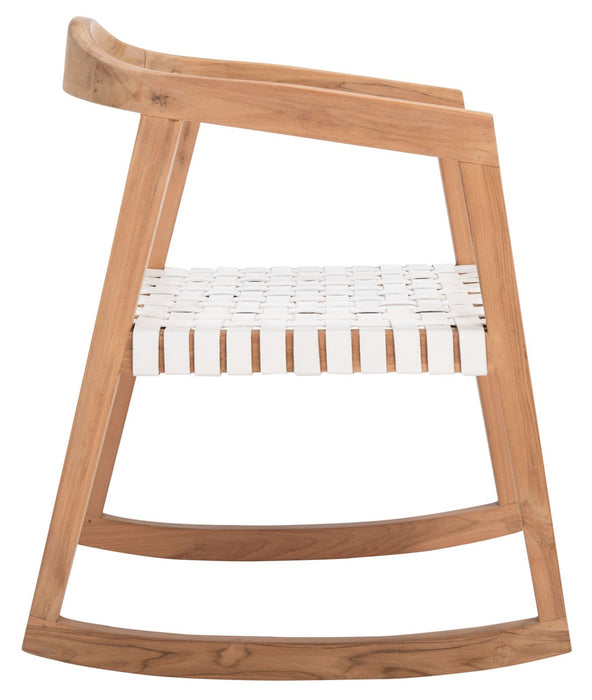 Willa Rocking Dining Chair/White Natural