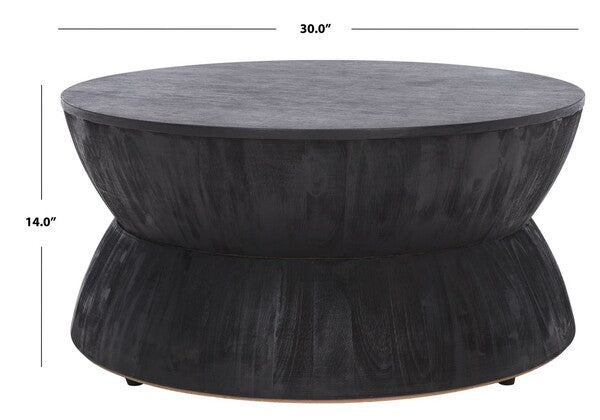 Alecto Round Coffee Table/Black