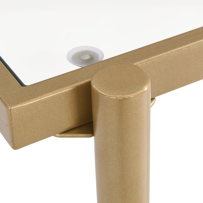Acrylic Glass Console Table/ Gold