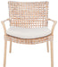 Collette Rattan Accent Chair W / Cushion/Natural White Wash/White - Cool Stuff & Accessories