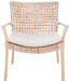 Collette Rattan Accent Chair W / Cushion/Natural White Wash/White - Cool Stuff & Accessories