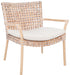 Collette Rattan Accent Chair W / Cushion/Natural White Wash/White - Cool Stuff & Accessories