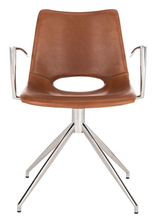Dawn Midcentury Modern Leather Swivel Office Chair - Cool Stuff & Accessories